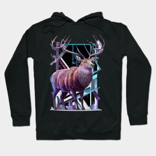 Deer Geometric russian Hoodie